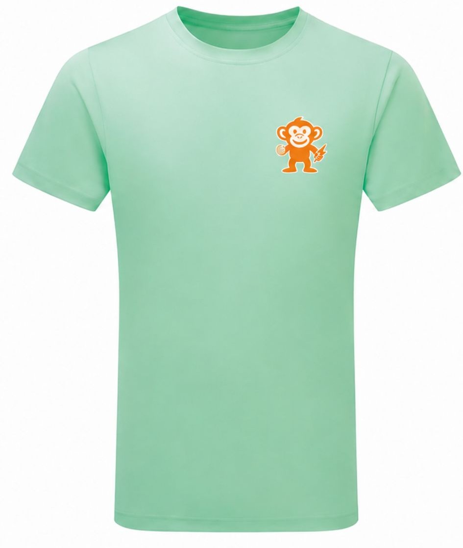 Mint green The Supplement Monkey T-shirt — front view