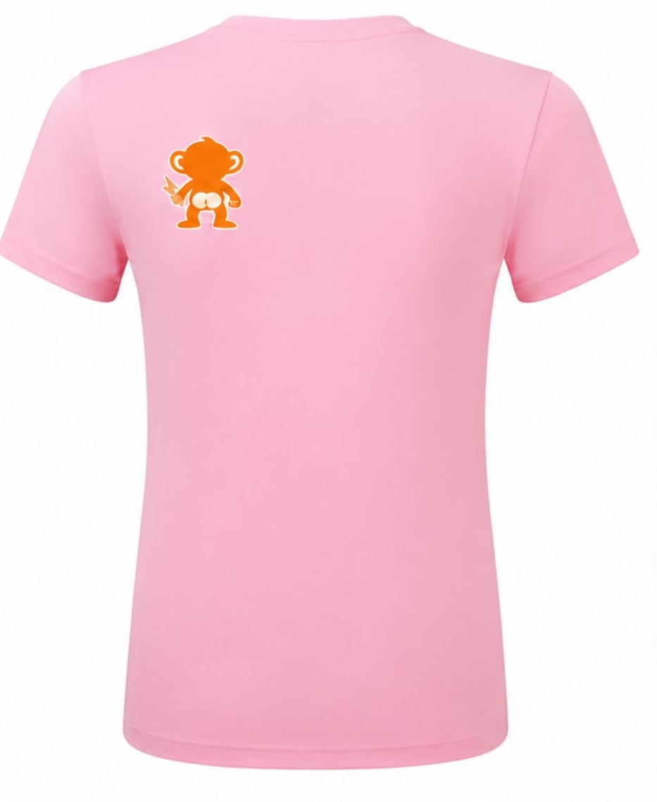 Pink The Supplement Monkey T-shirt — back view