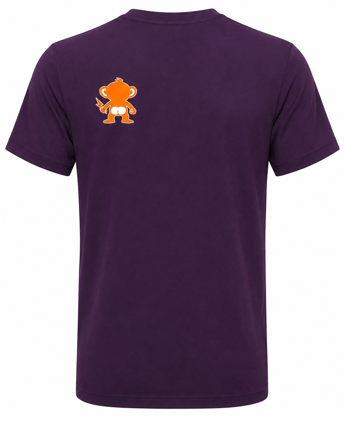 Purple The Supplement Monkey T-shirt — back view