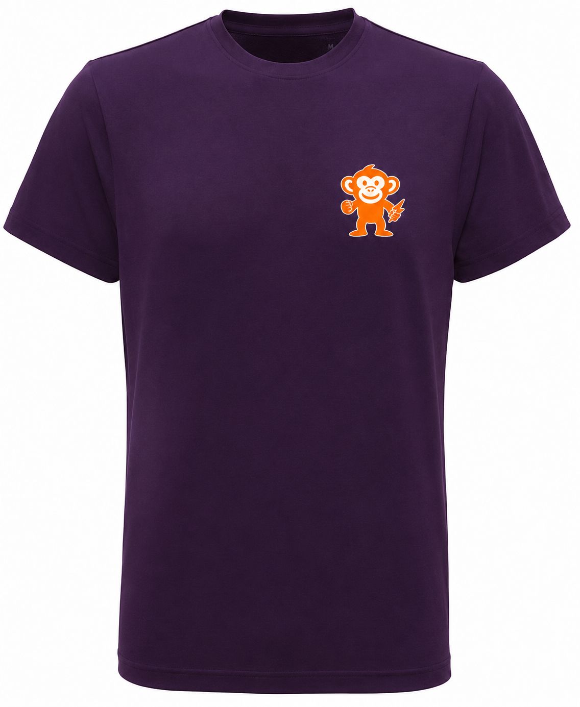 Purple The Supplement Monkey T-shirt — front view