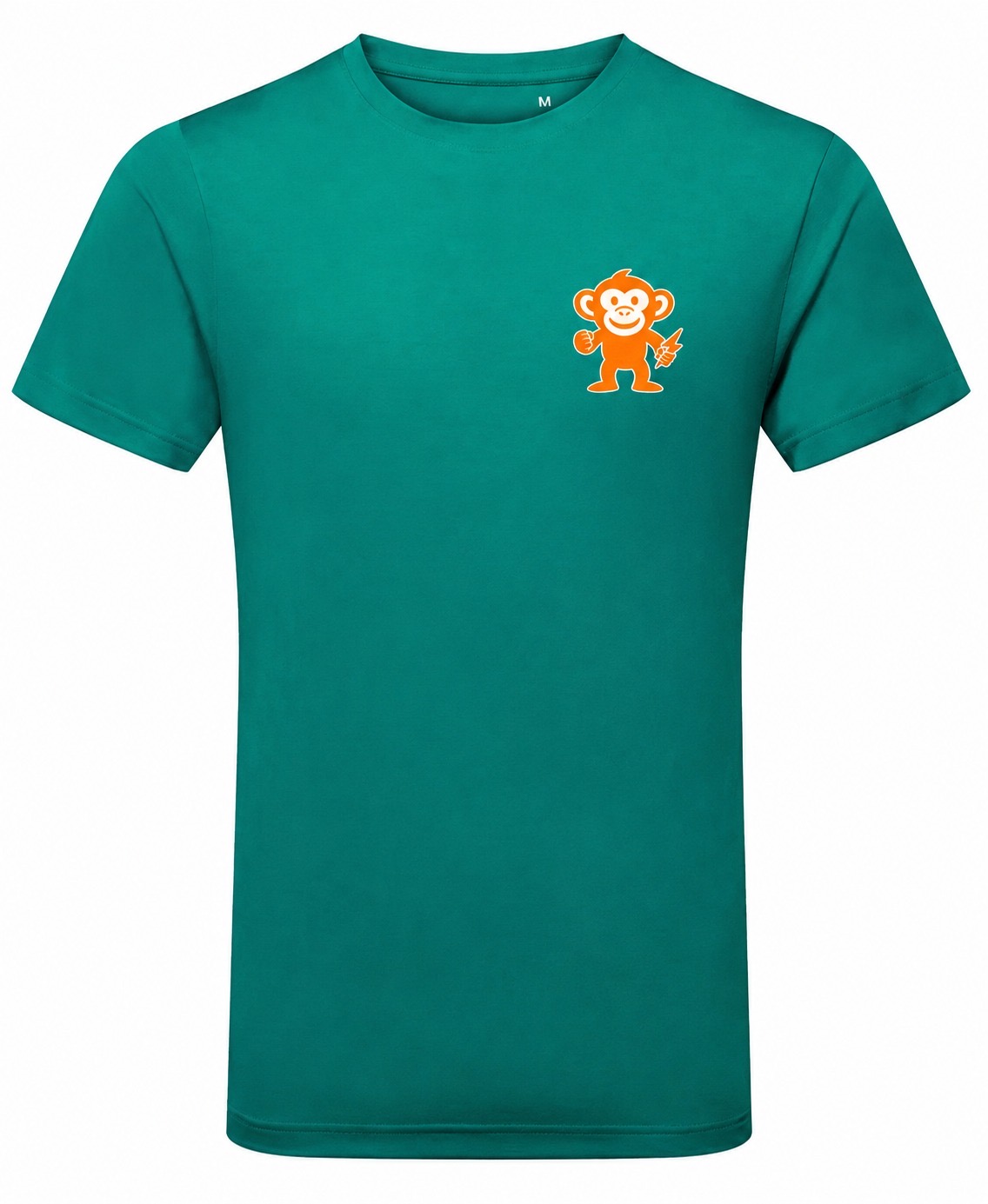 Teal The Supplement Monkey T-shirt — front view